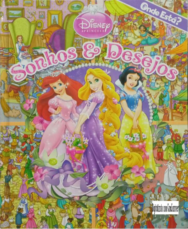 Sonhos e desejos - onde está? / Disney princesa/capa dura/ usado