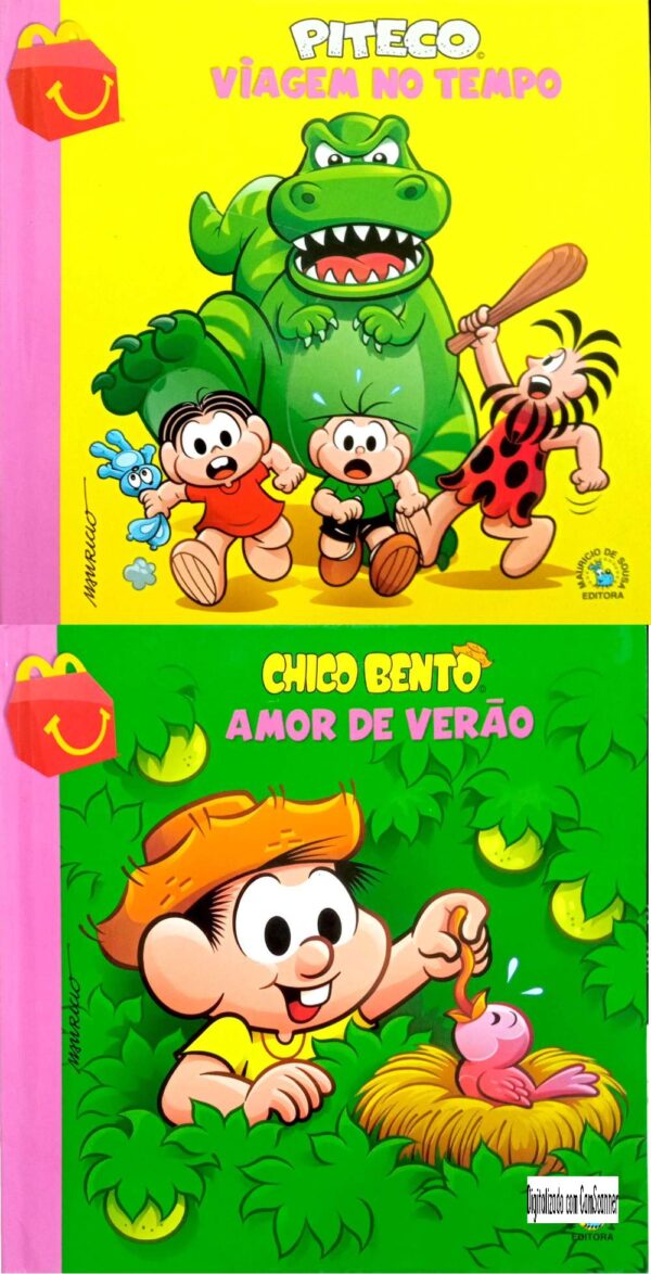 Piteco - viagem no tempo e Chico Bento - amor de verão/Capa dura/Usado